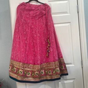 Beautiful three piece georgette net Indian Lehnga set Lantis 42